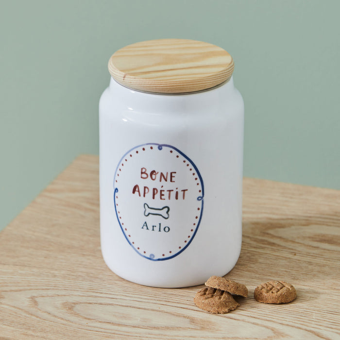 Personalised Bone Appétit Pet Treat Jar