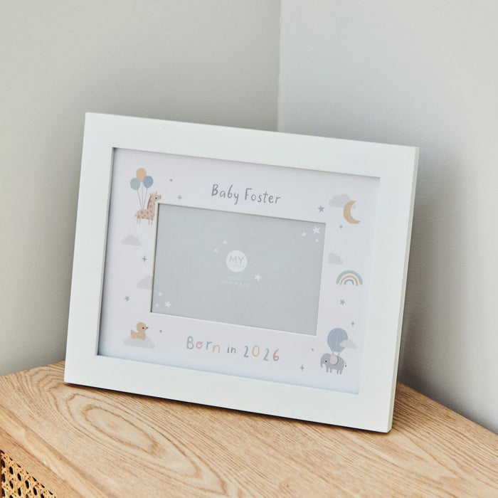 Personalised Born In 2026 Animal Photo Frame