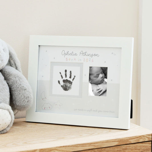 Personalised Born In 2026 Handprint Photo Frame