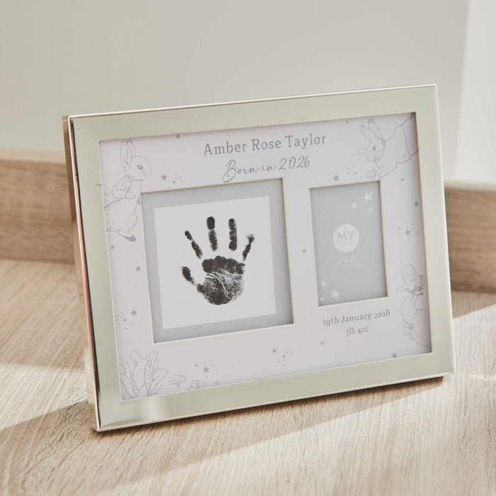 Personalised Born In 2026 Peter Rabbit™ Handprint Frame