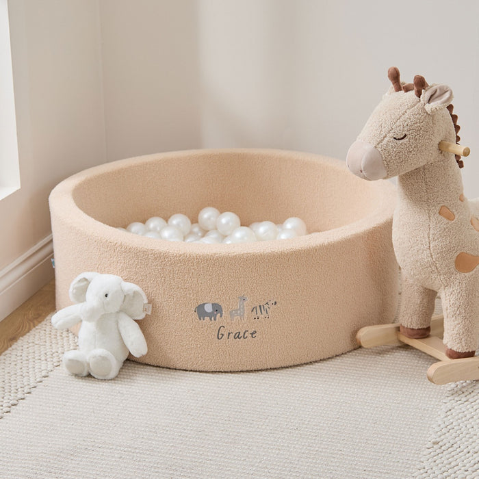 Personalised Born To Be Loved Caramel Borg Ball Pit