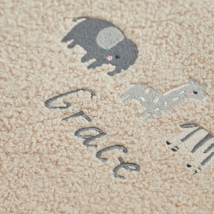 Personalised Born to be Loved Caramel Borg Foot Stool