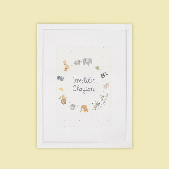 Personalised Born to be Loved Cream Wall Art