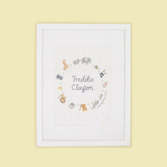 Personalised Born to be Loved Cream Wall Art