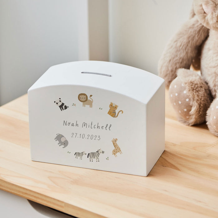 Personalised Born To Be Loved Money Box FSC®