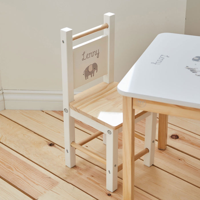 Personalised Born To Be Loved Safari Table and Chairs Set