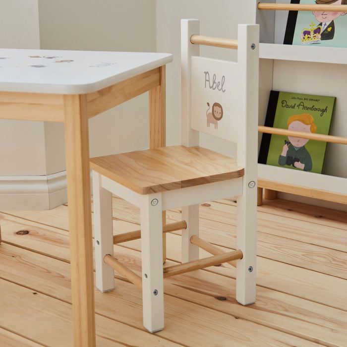 Personalised Born To Be Loved Safari Table and Chairs Set