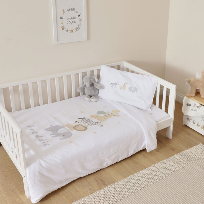 Personalised Born To Be Loved Stack Toddler Duvet and Pillow Set 150x120cm