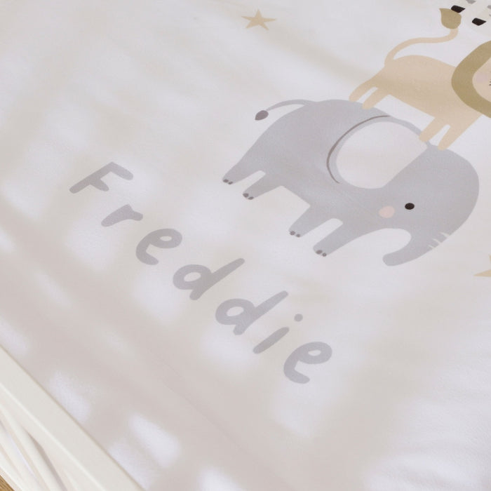 Personalised Born To Be Loved Stack Toddler Duvet and Pillow Set 150x120cm