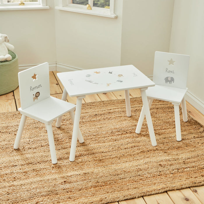 Personalised Born To Be Loved Table & Chairs Set