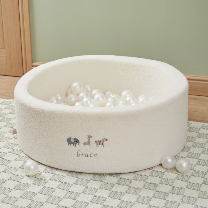 Personalised Born to be Loved Teddy Cream Ball Pit