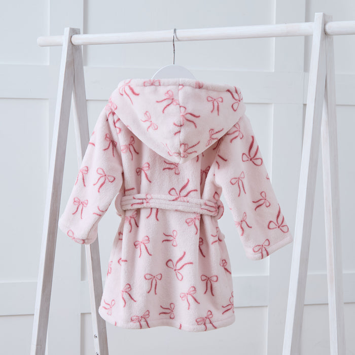 Personalised Bow Fleece Robe