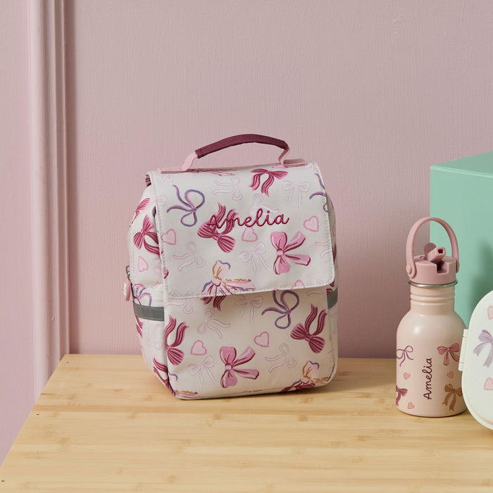 Personalised Bow Grab Handle Lunchbag
