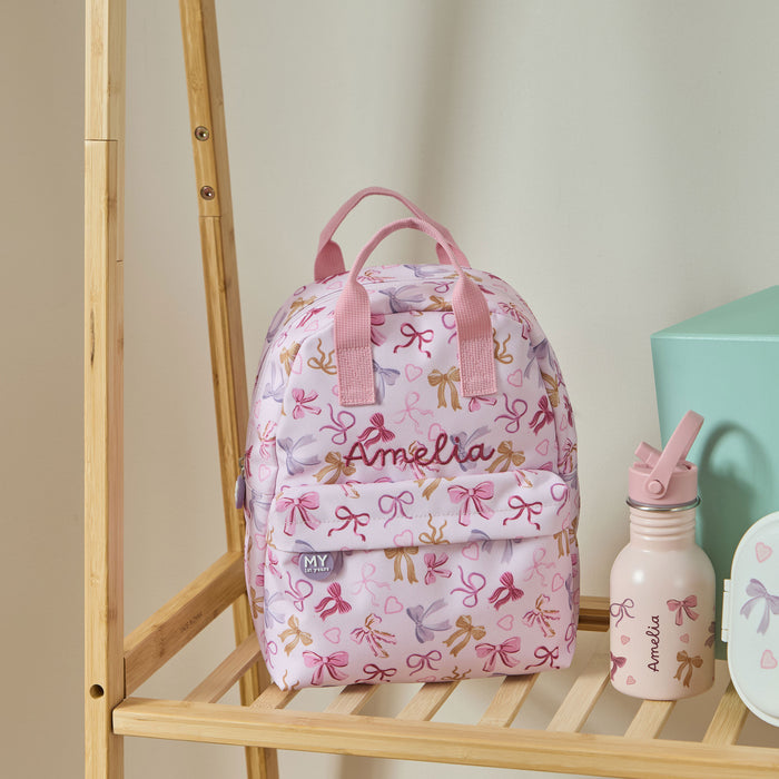 Personalised Bow Grab Mini Backpack