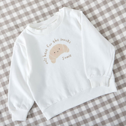 Personalised 'Breakfast Club' Croissant Ecru Sweater