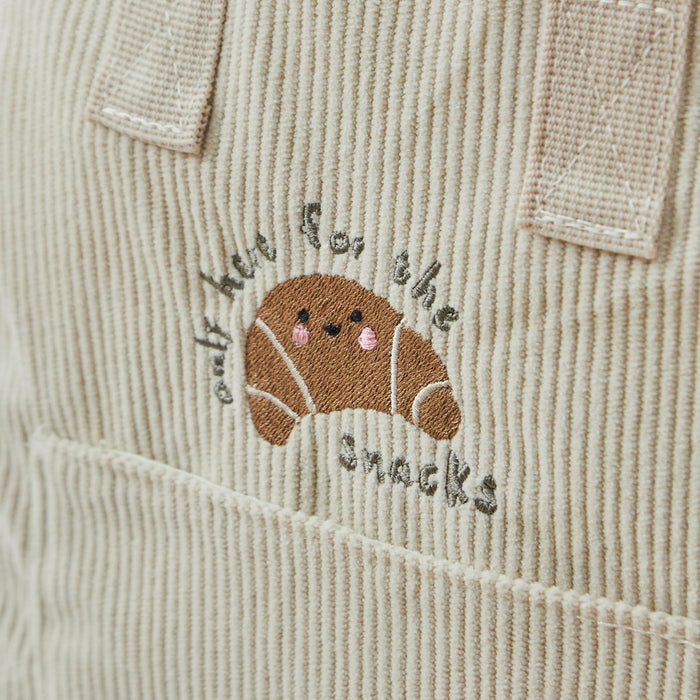 Personalised Breakfast Club Ecru Cord Backpack