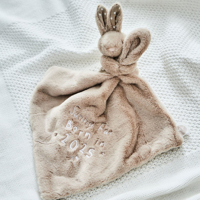 Personalised Bunny Born In 2026 Oatmeal Comforter