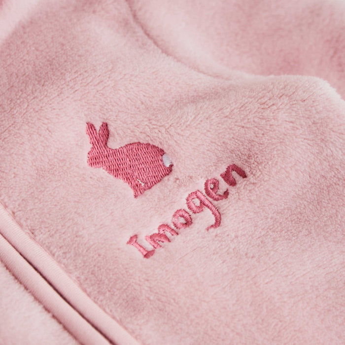 Personalised Bunny Pink Fleece Onesie