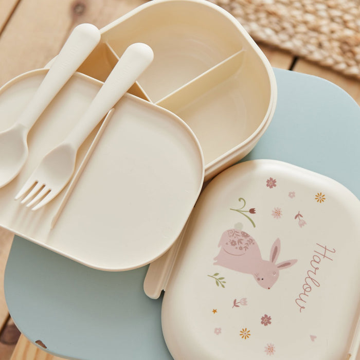 Personalised Bunny Print Mushie Lunchbox