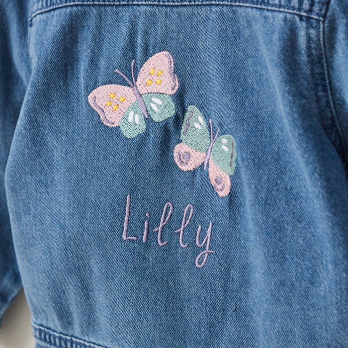 Personalised Butterfly Denim Jacket