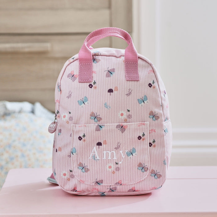 Personalised Butterfly Printed Cord Mini Backpack