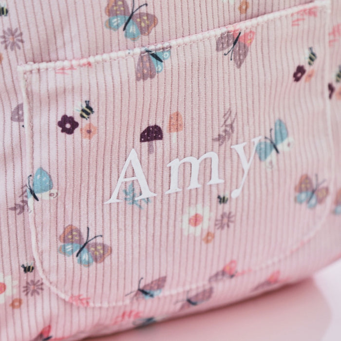 Personalised Butterfly Printed Cord Mini Backpack