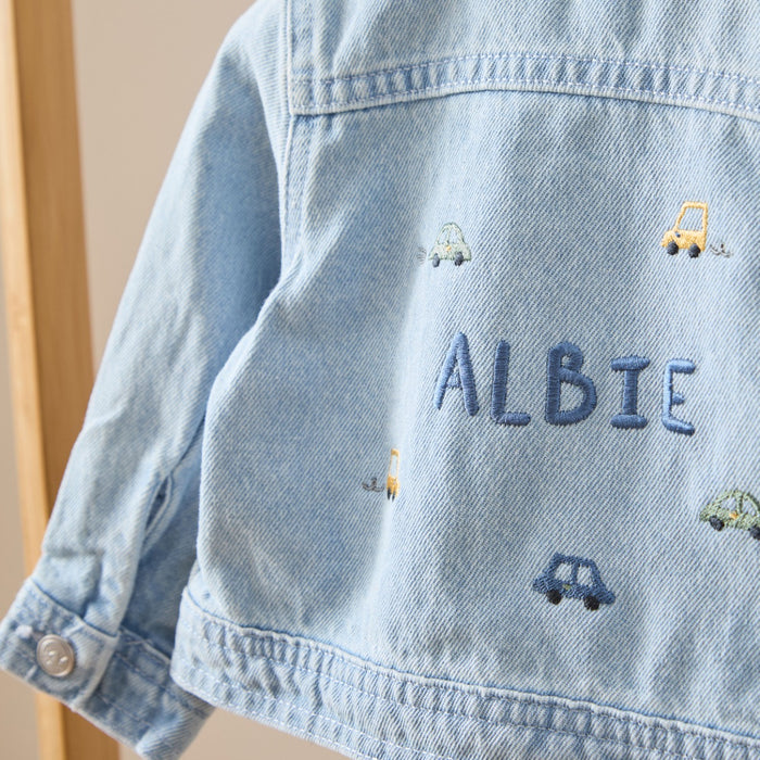 Personalised Car Stonewash Denim Jacket