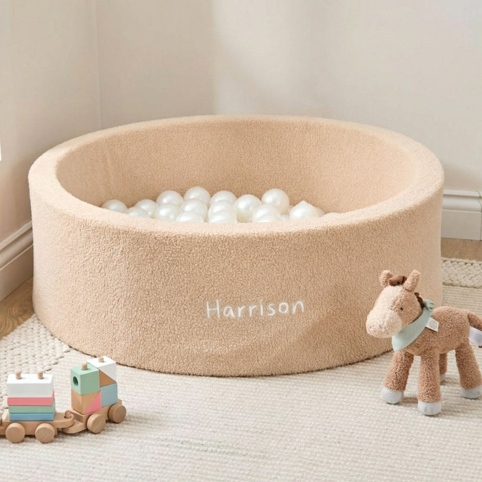 Personalised Caramel Teddy Ball Pit