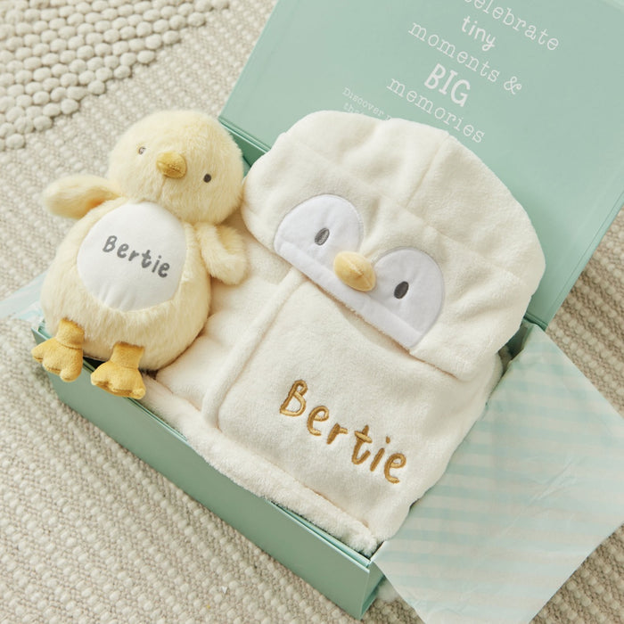 Personalised Chick Snuggle and Cuddle Gift Set
