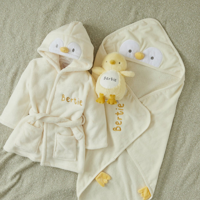 Personalised Chick Splash, Snuggle and Cuddle Gift Set