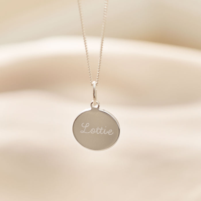 Personalised Children's Sterling Silver St Christopher's Pendant