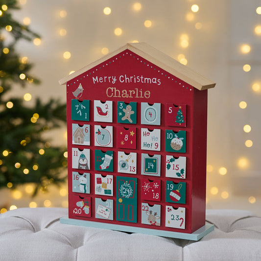 Personalised Christmas Advent Calendar House