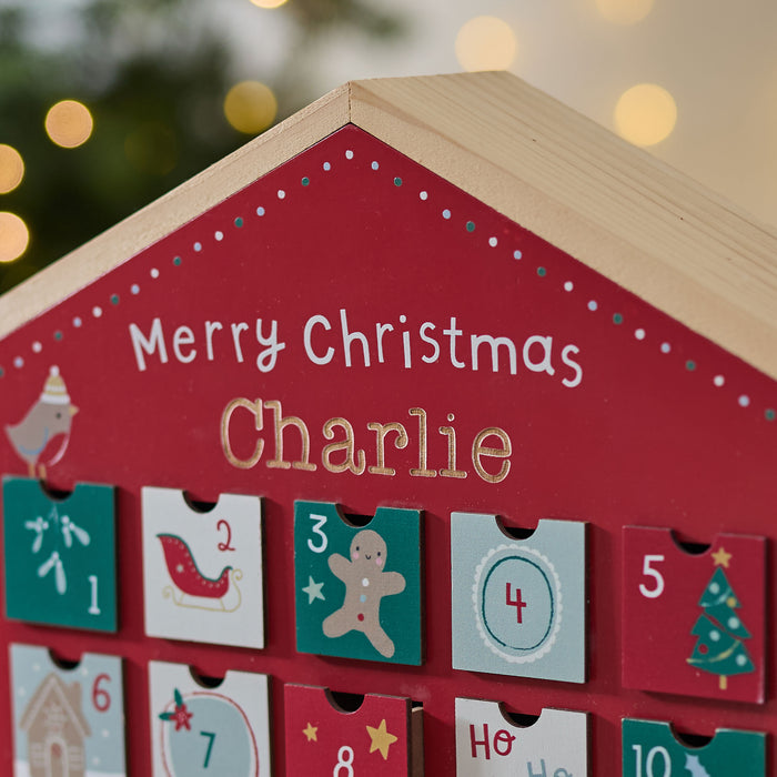 Personalised Christmas Advent Calendar House