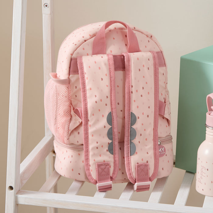 Personalised Core Pink Spot Mini Compartment Backpack