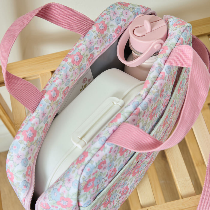 Personalised Cottage Ditsy Boxy Lunchbag