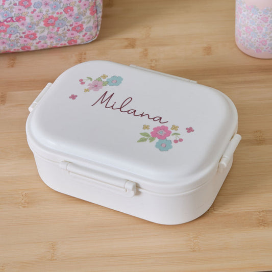 Personalised Cottage Ditsy Floral Print Lunchbox