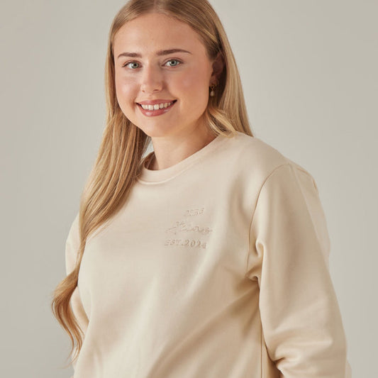 Personalised Cream Mrs Sweatshirt