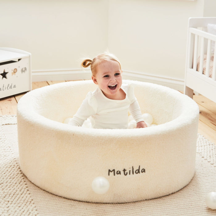 Personalised Cream Teddy Ball Pit