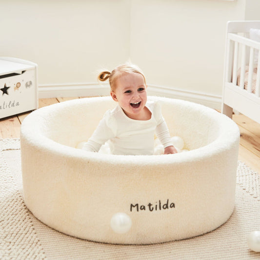 Personalised Cream Teddy Ball Pit