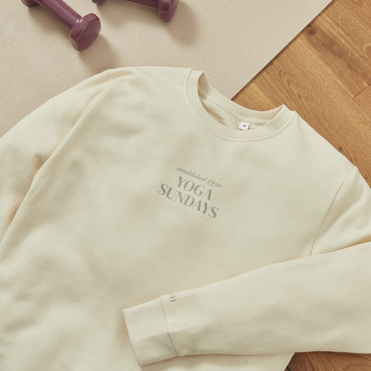 Personalised Cream Wellness Sweatshirt
