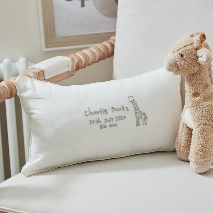 Personalised Cuddle Club Embroidered Linen Cushion