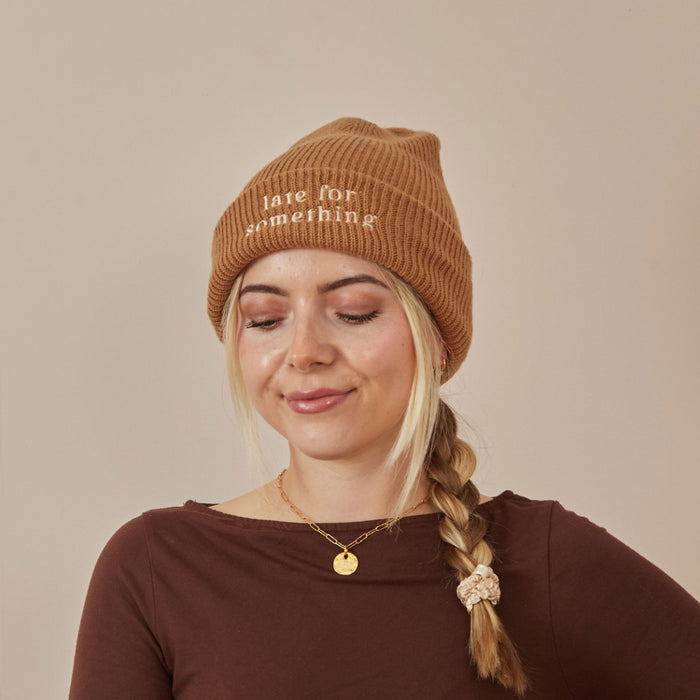 Personalised Customisable Slogan Biscuit Beanie Hat