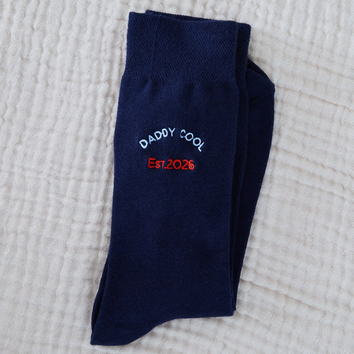 Personalised Daddy Cool Navy Socks