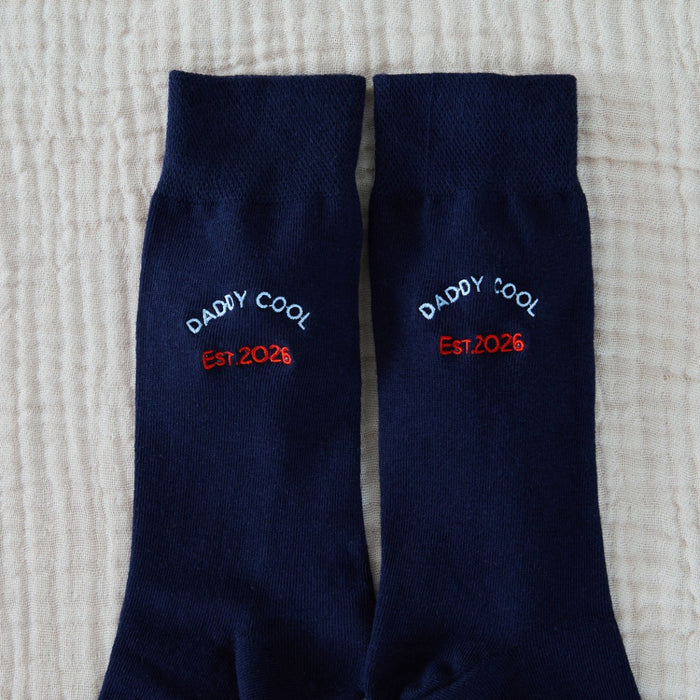 Personalised Daddy Cool Navy Socks