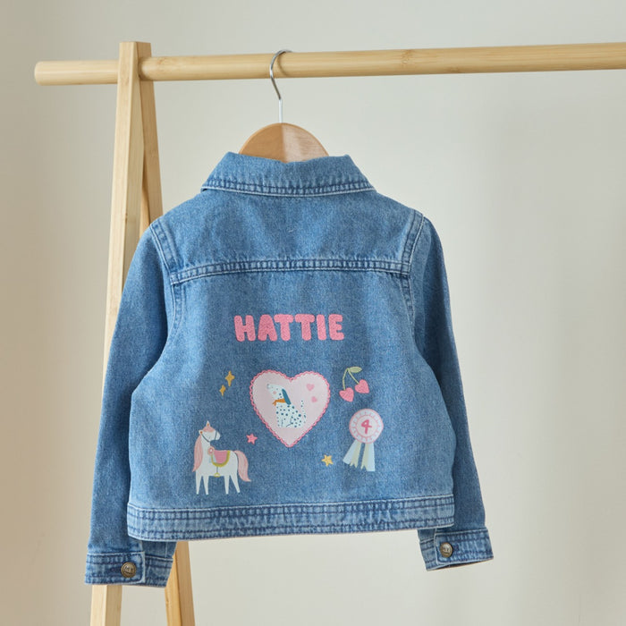 Personalised Dalmatian Badge Denim Jacket