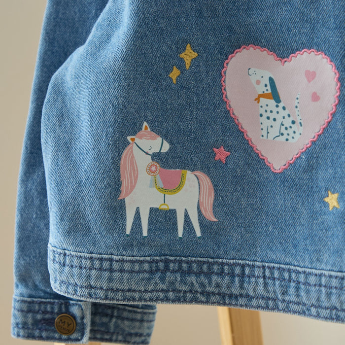 Personalised Dalmatian Badge Denim Jacket