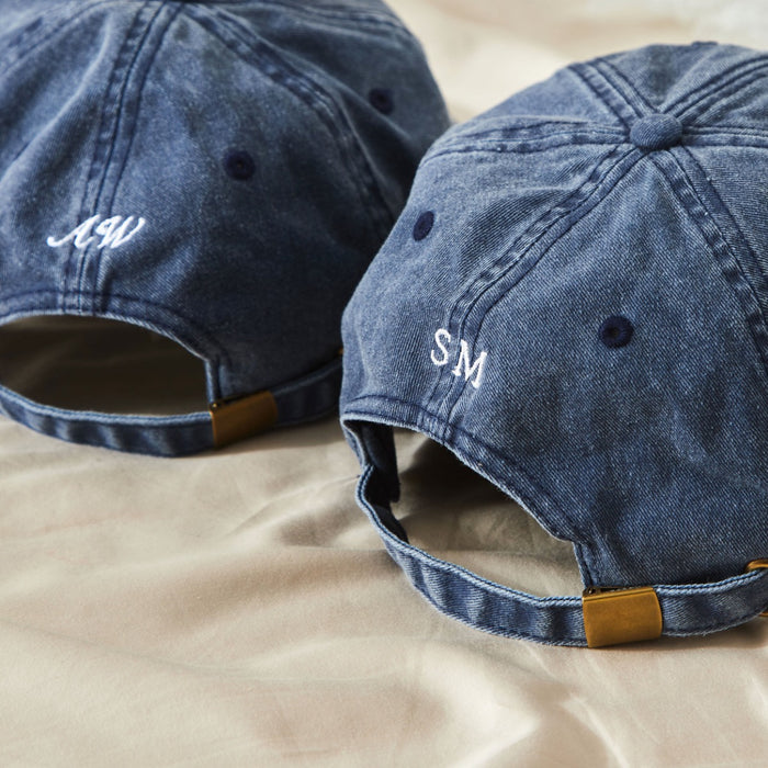 Personalised Denim Blue Cap