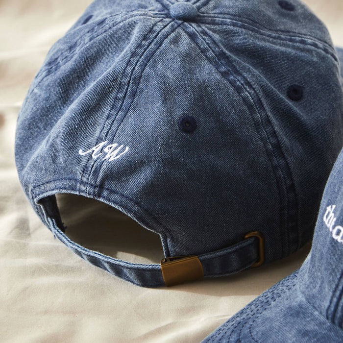 Personalised Denim Blue Cap