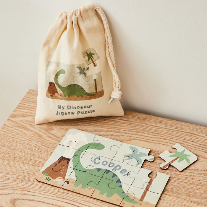Personalised Dinosaur Wooden Puzzle Set