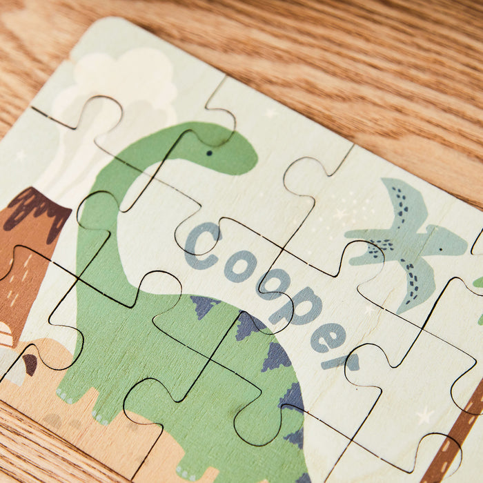 Personalised Dinosaur Wooden Puzzle Set
